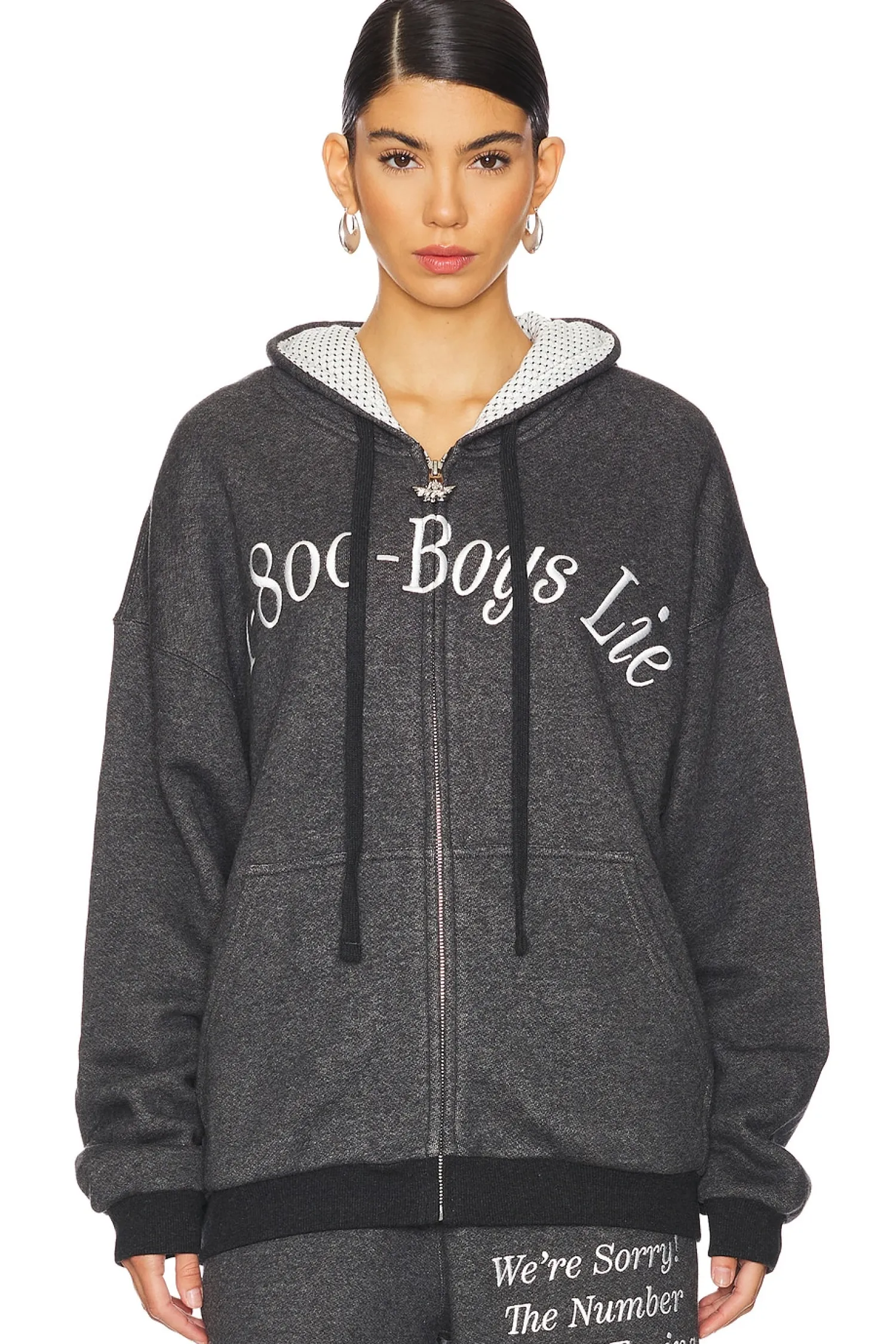 Women Boys Lie Matching Sets|Loungewear>1-800 Harley Zip Hoodie