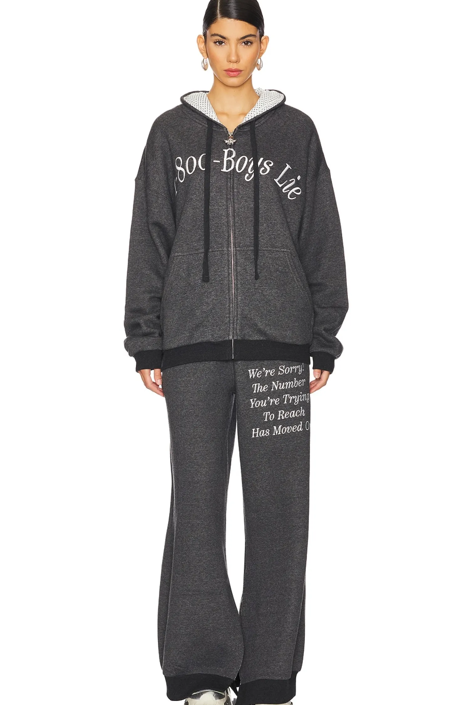 Women Boys Lie Matching Sets|Loungewear>1-800 Harley Zip Hoodie