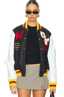 Women OFF-WHITE Jackets & Coats>2013 Leather Varsity