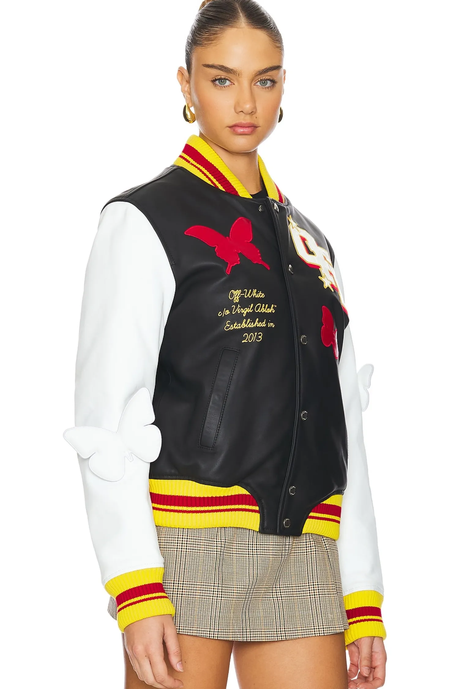 Women OFF-WHITE Jackets & Coats>2013 Leather Varsity
