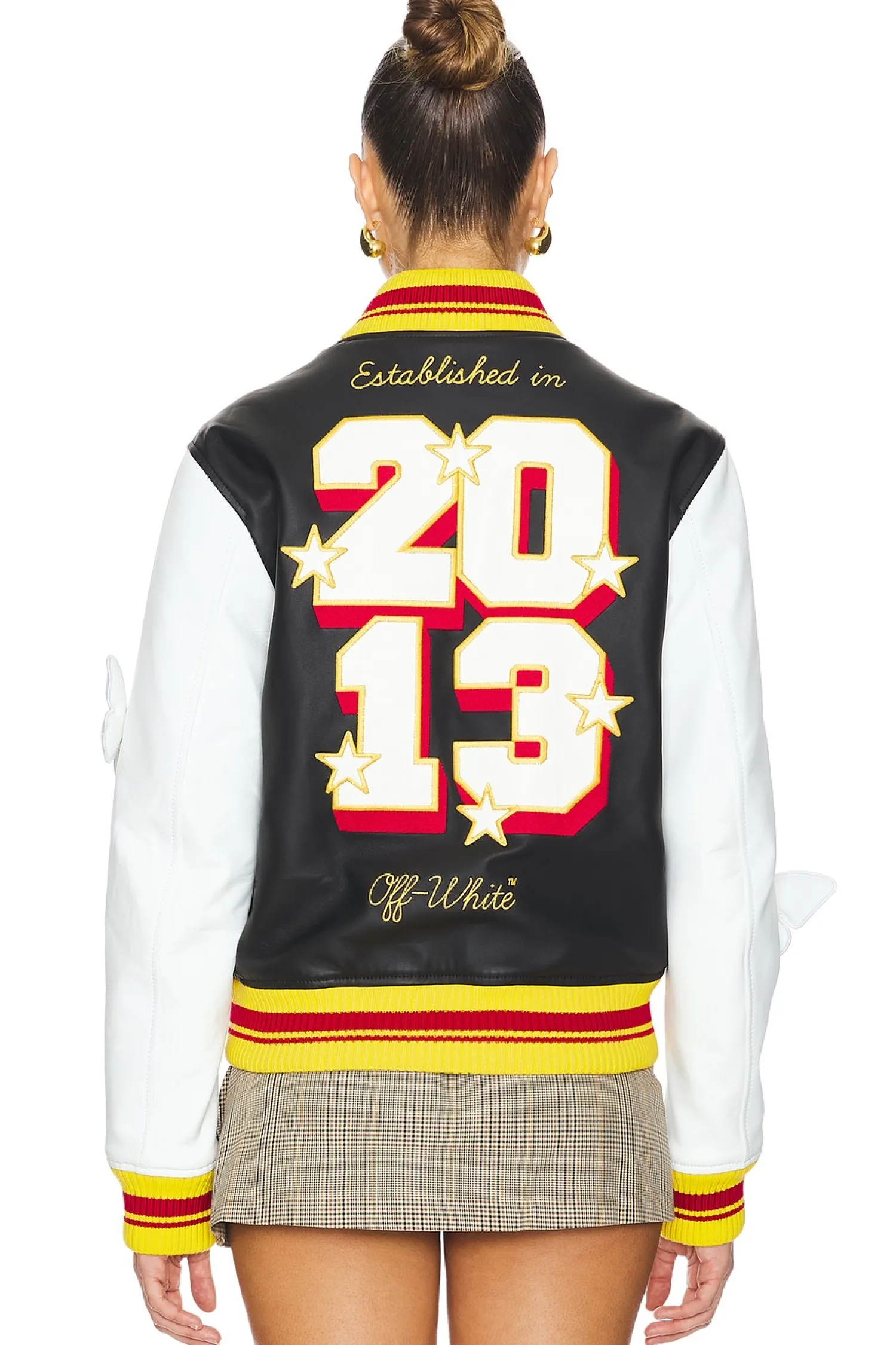 Women OFF-WHITE Jackets & Coats>2013 Leather Varsity