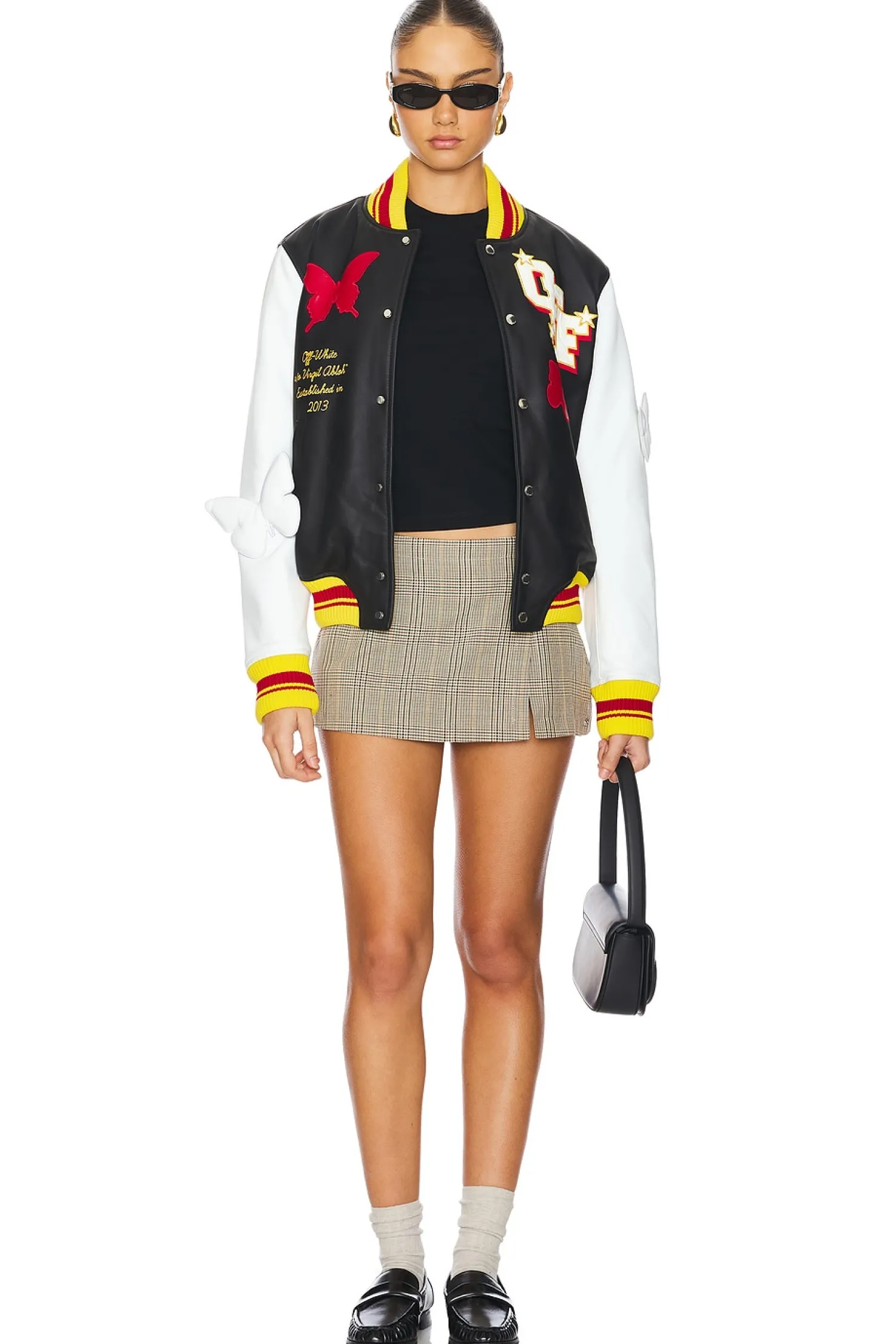 Women OFF-WHITE Jackets & Coats>2013 Leather Varsity