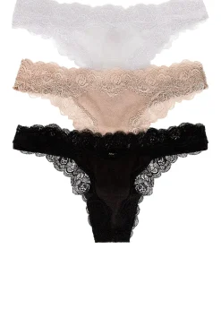 Women Only Hearts Lingerie & Sleepwear>3 Pack Thong