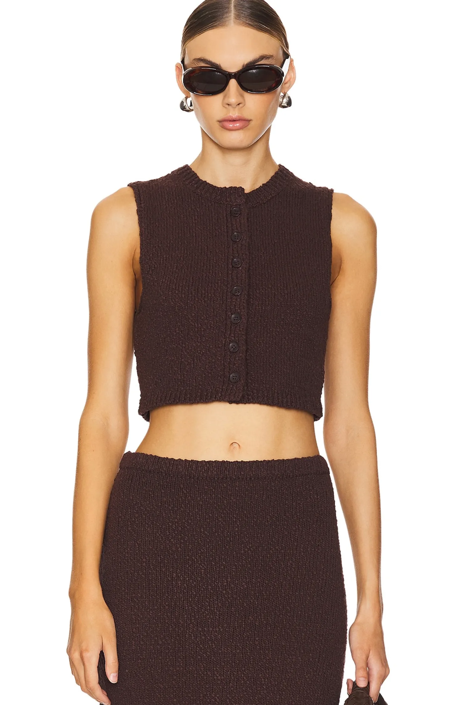 Women Lovers and Friends Matching Sets>Agnese Cropped Vest