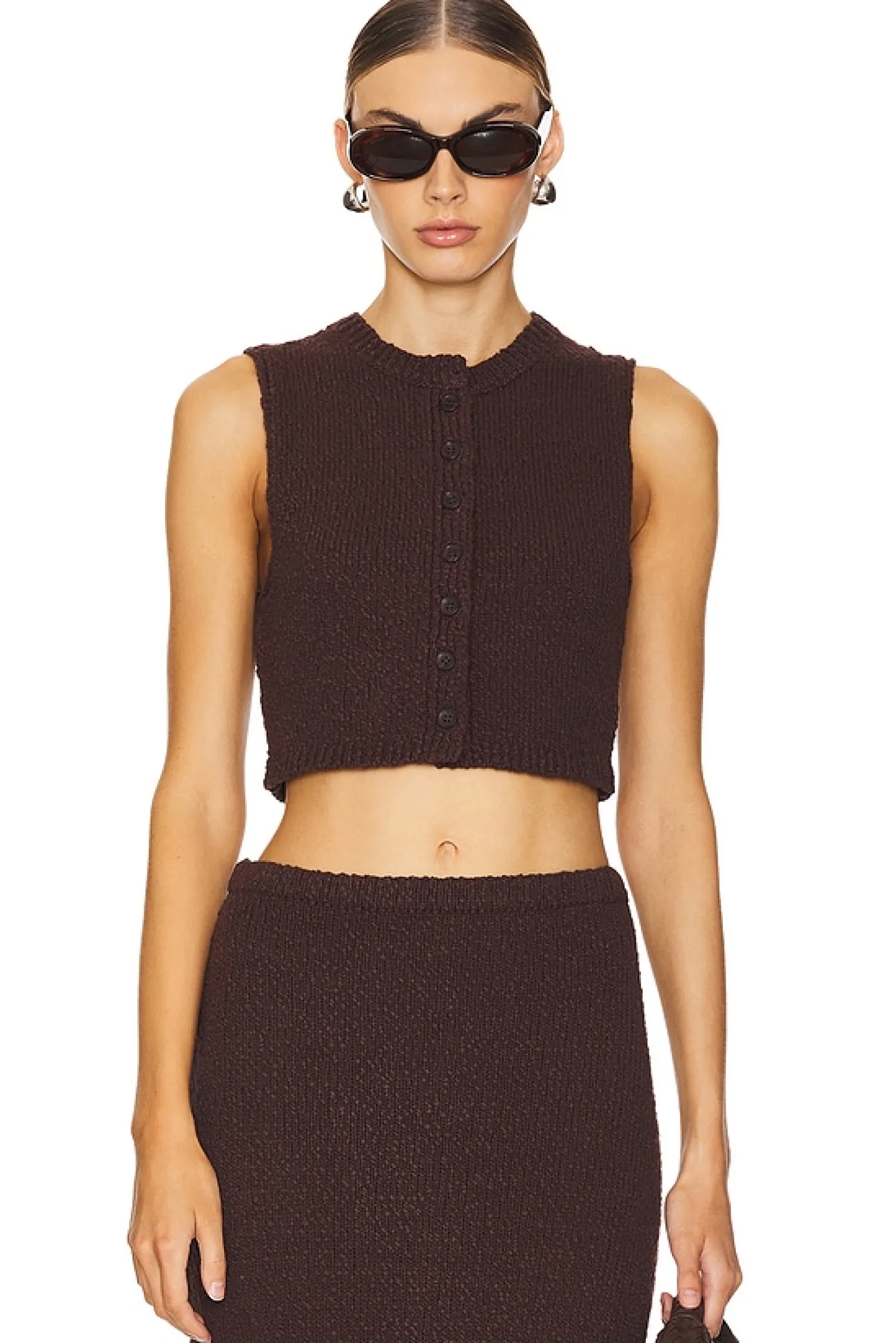 Women Lovers and Friends Matching Sets>Agnese Cropped Vest