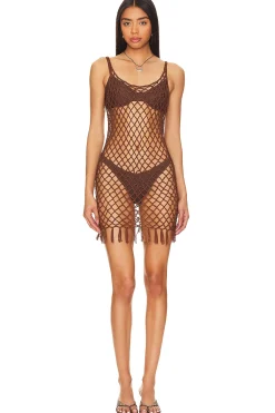 Women superdown Dresses>Alana Open Knit Dress
