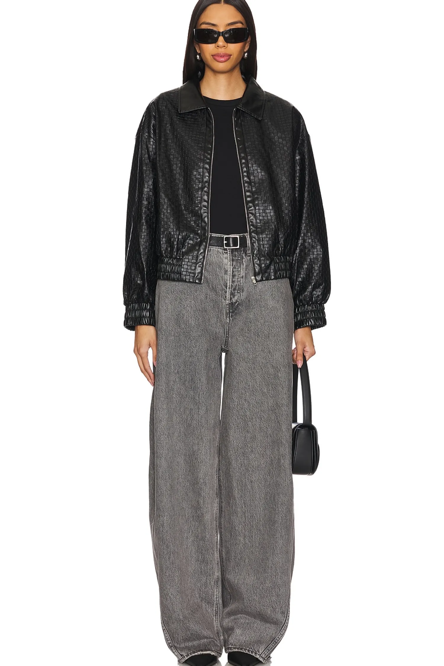 Women superdown Jackets & Coats>Alia Faux Leather Jacket