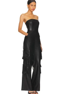 Women superdown Jumpsuits>Alice Faux Leather Jumpsuit