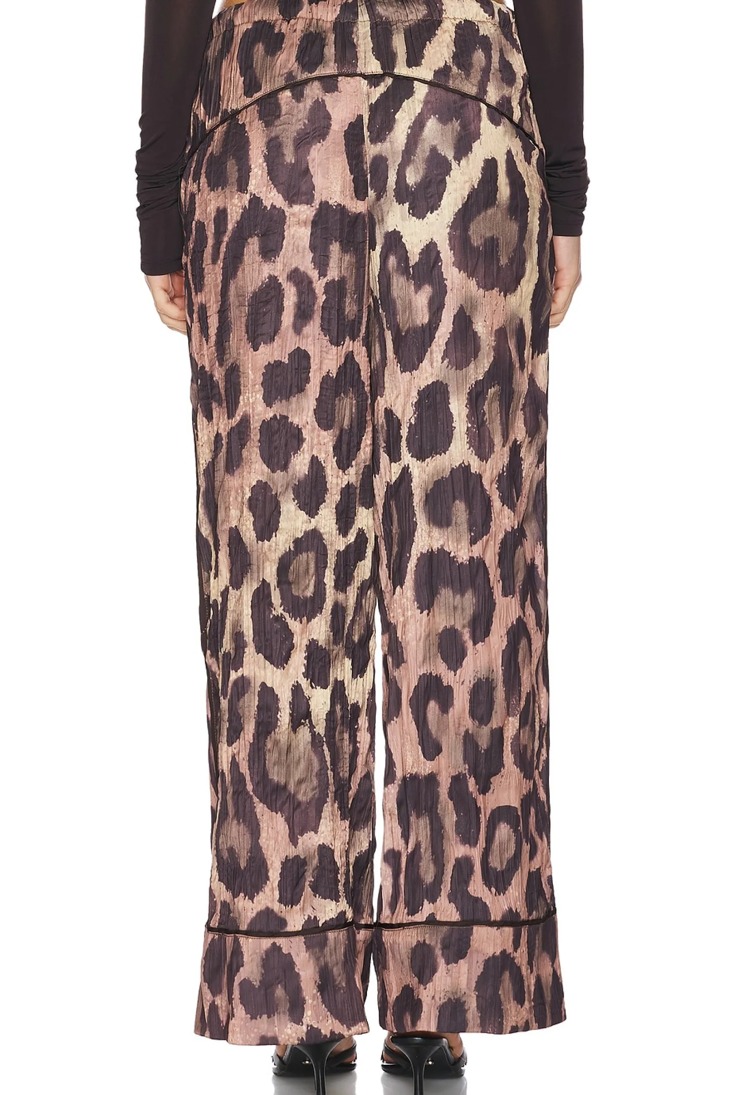 Women Free People Pants>All Out Satin Leopard Pant