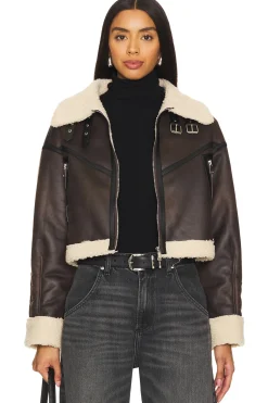 Women superdown Jackets & Coats>Amelia Faux Leather Jacket