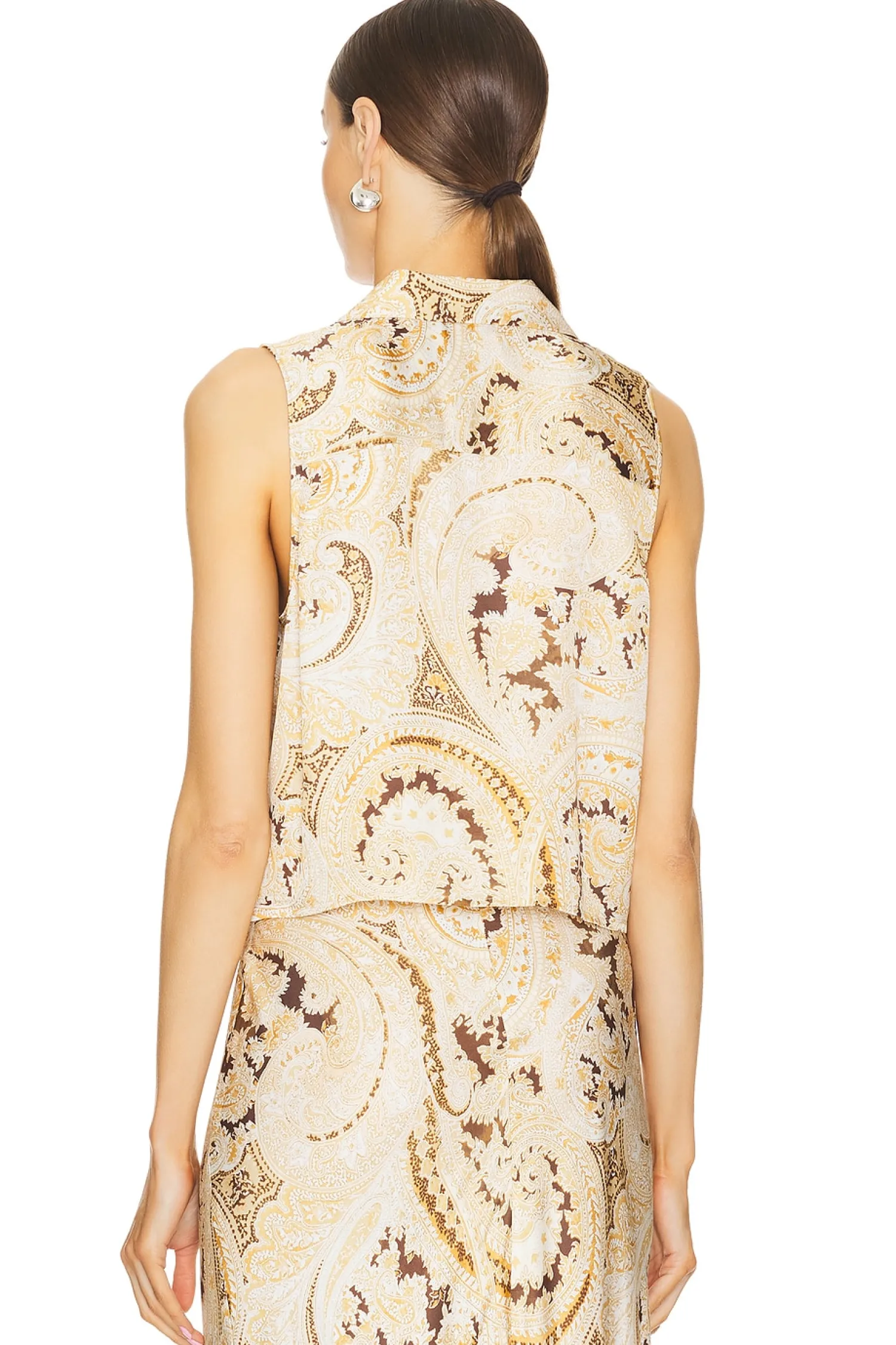 Women L'AGENCE Matching Sets>Amos Sleeveless Tie Blouse