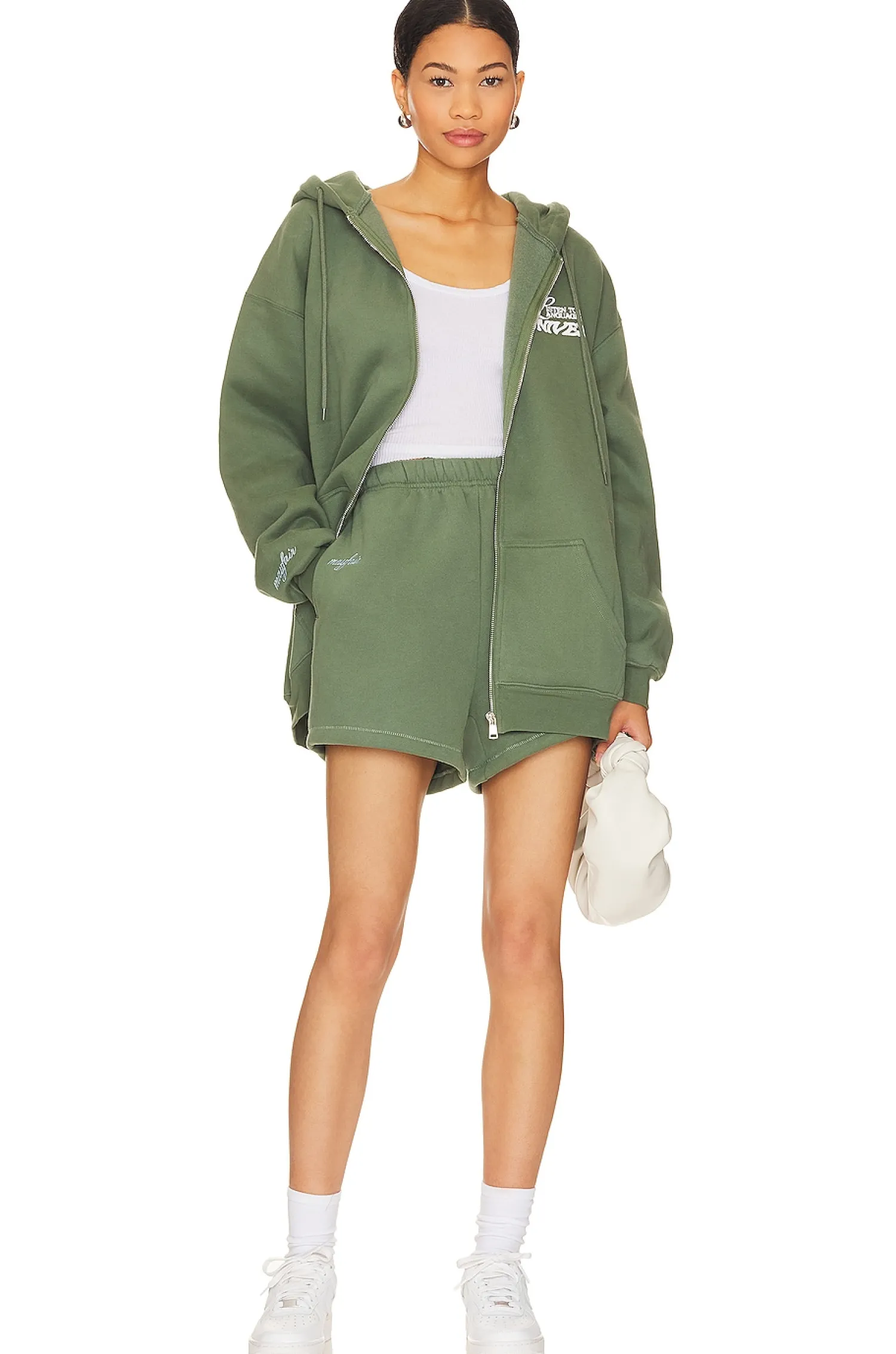 Women The Mayfair Group Loungewear>Angel Number Zip Up Hoodie