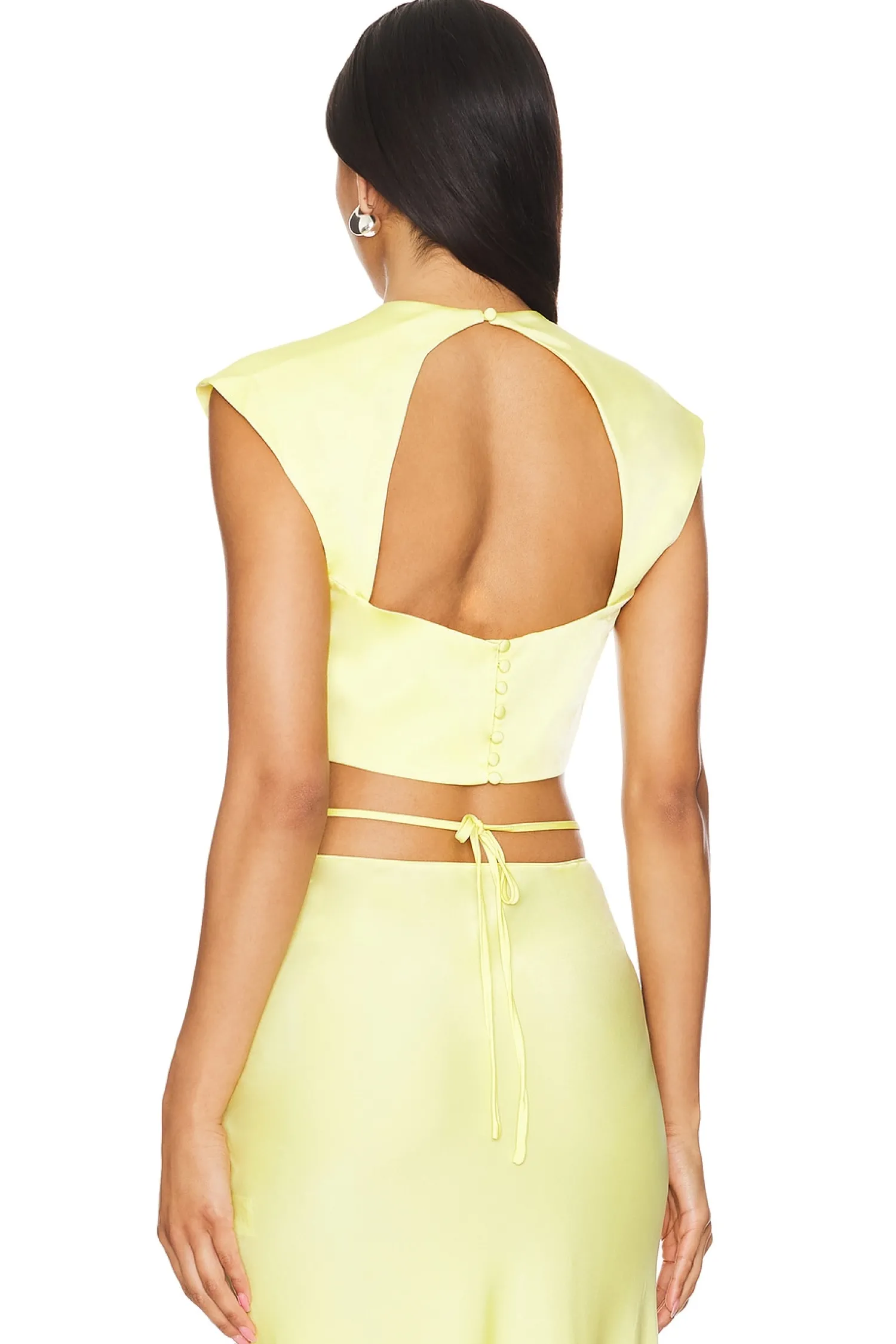 Women Bardot Matching Sets>Anya Satin Top