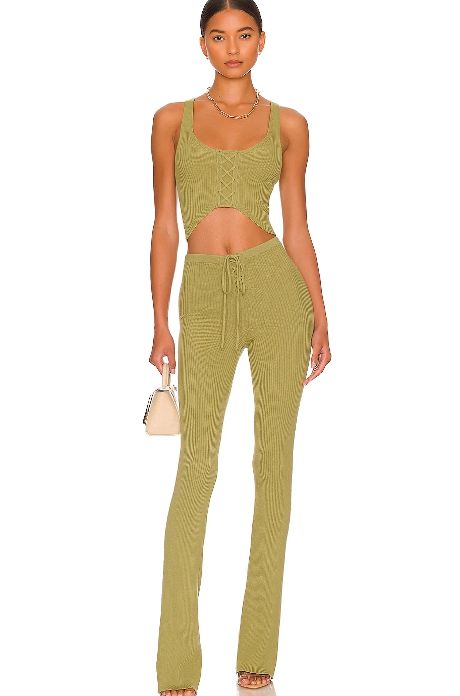 Women Camila Coelho Pants|Loungewear>Artemis Lace Up Knit Pant