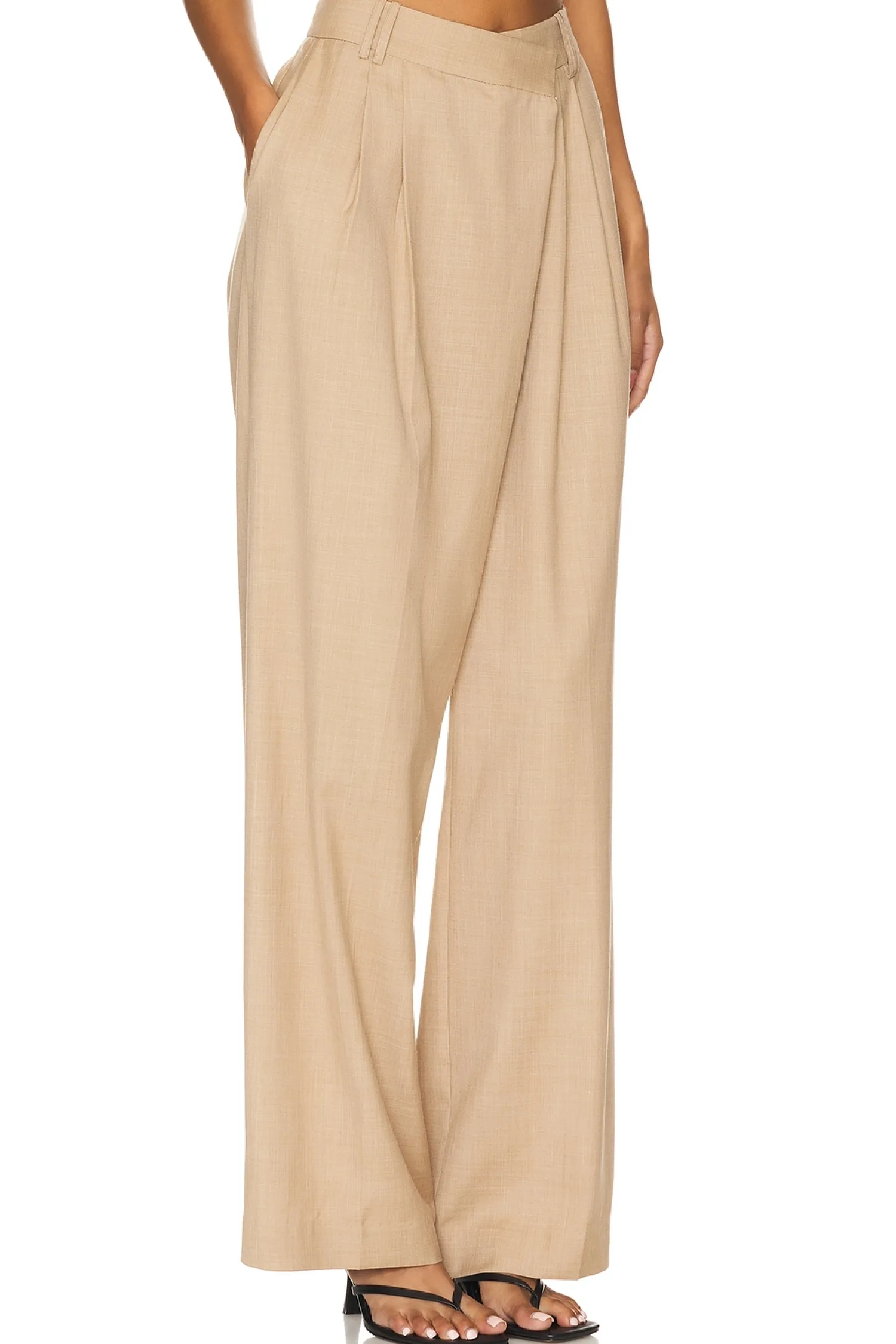 Women Shona Joy Pants|Matching Sets>Asher Asymmetrical Pleat Front Pant