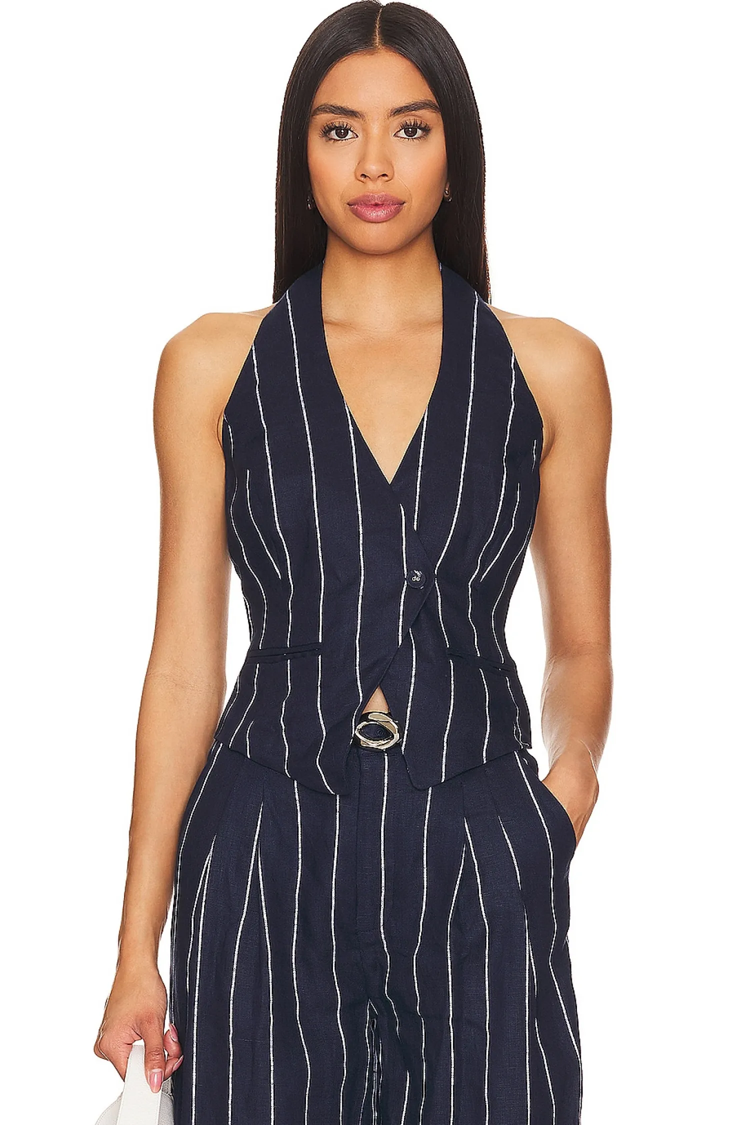 Women NICHOLAS Jackets & Coats>Aurelia Asymmetrical Vest