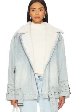 Women One Teaspoon Jackets & Coats>Aviator Jacket