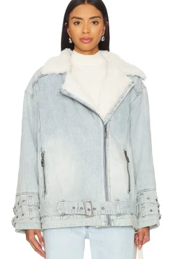 Women One Teaspoon Jackets & Coats>Aviator Jacket