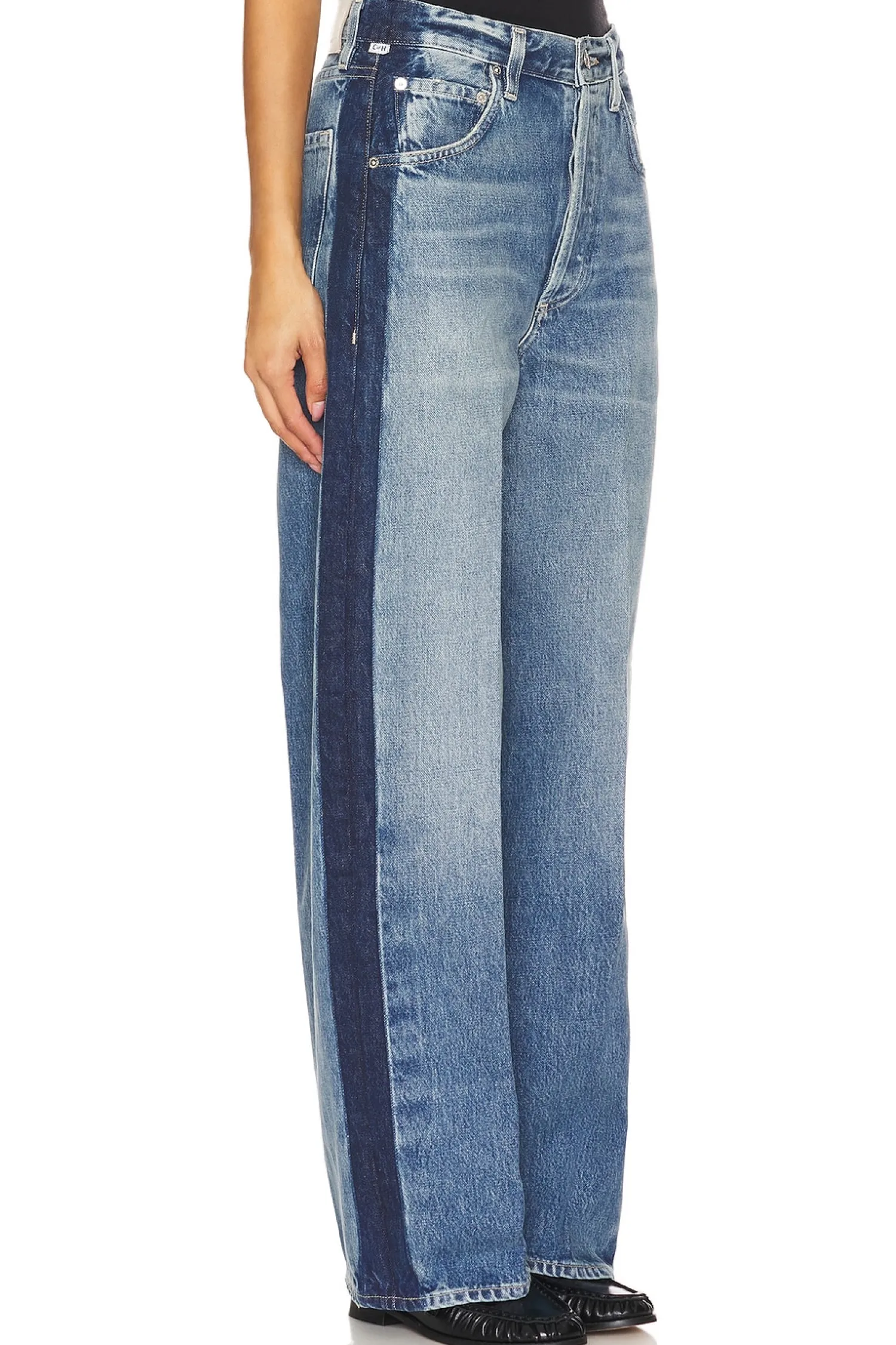 Women Citizens of Humanity Pants>Ayla Baggy With Tuxedo Stripe