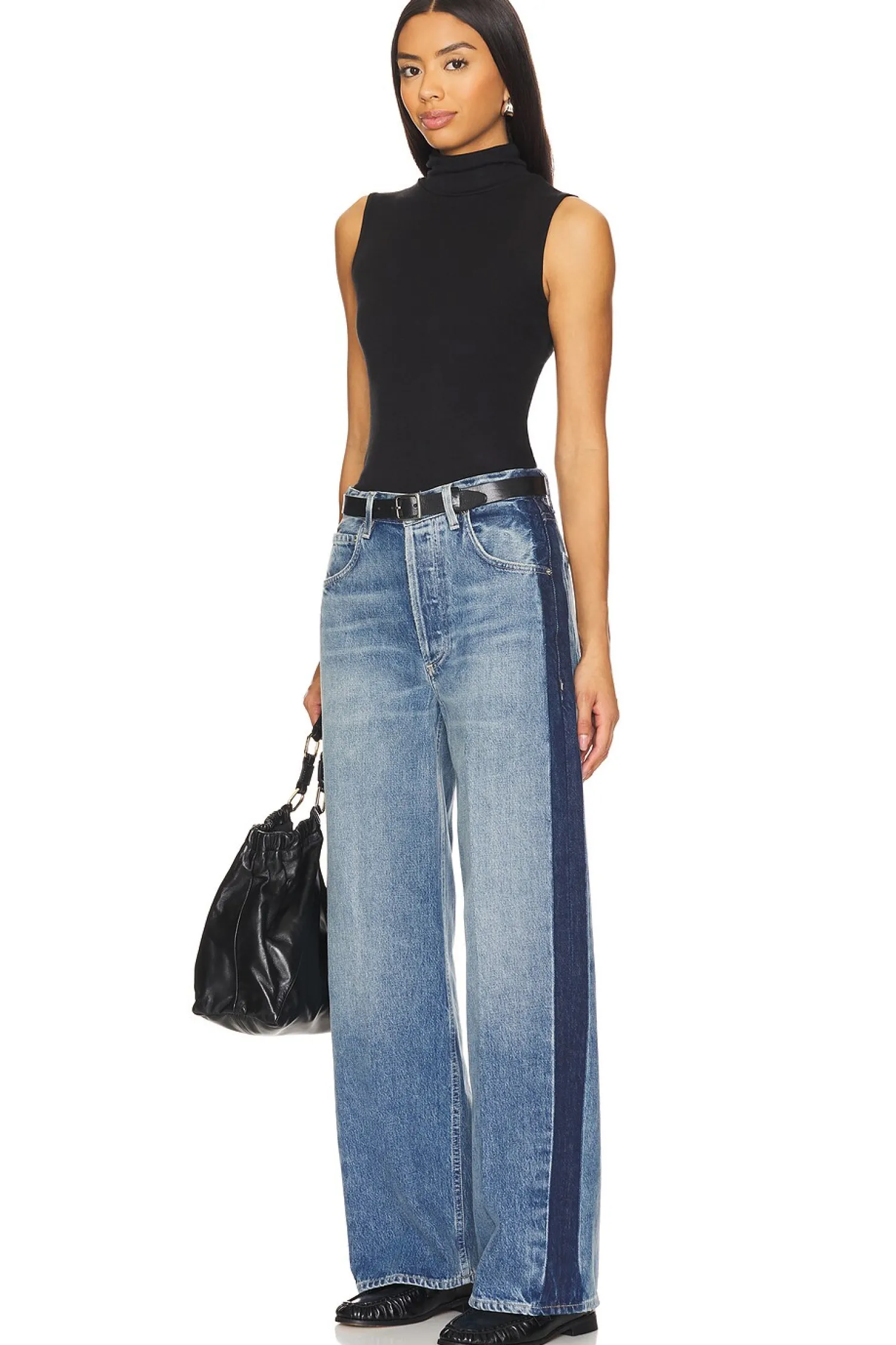 Women Citizens of Humanity Pants>Ayla Baggy With Tuxedo Stripe