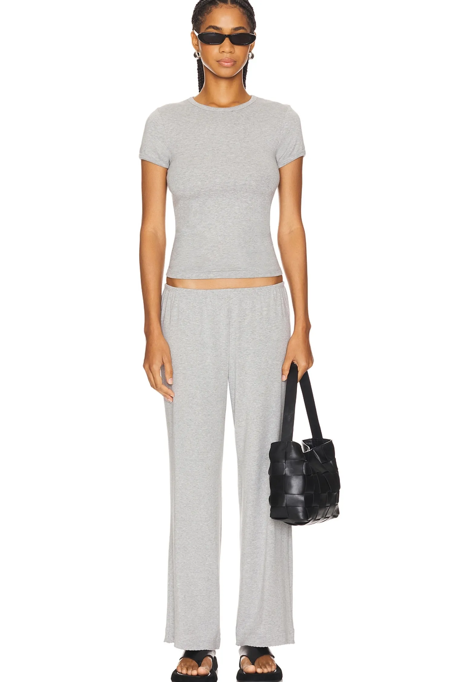 Women DONNI. Pants|Loungewear>Baby Rib Scallop Pant