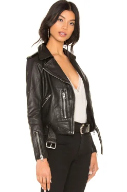 Women ALLSAINTS Jackets & Coats>Balfern Leather Biker Jacket