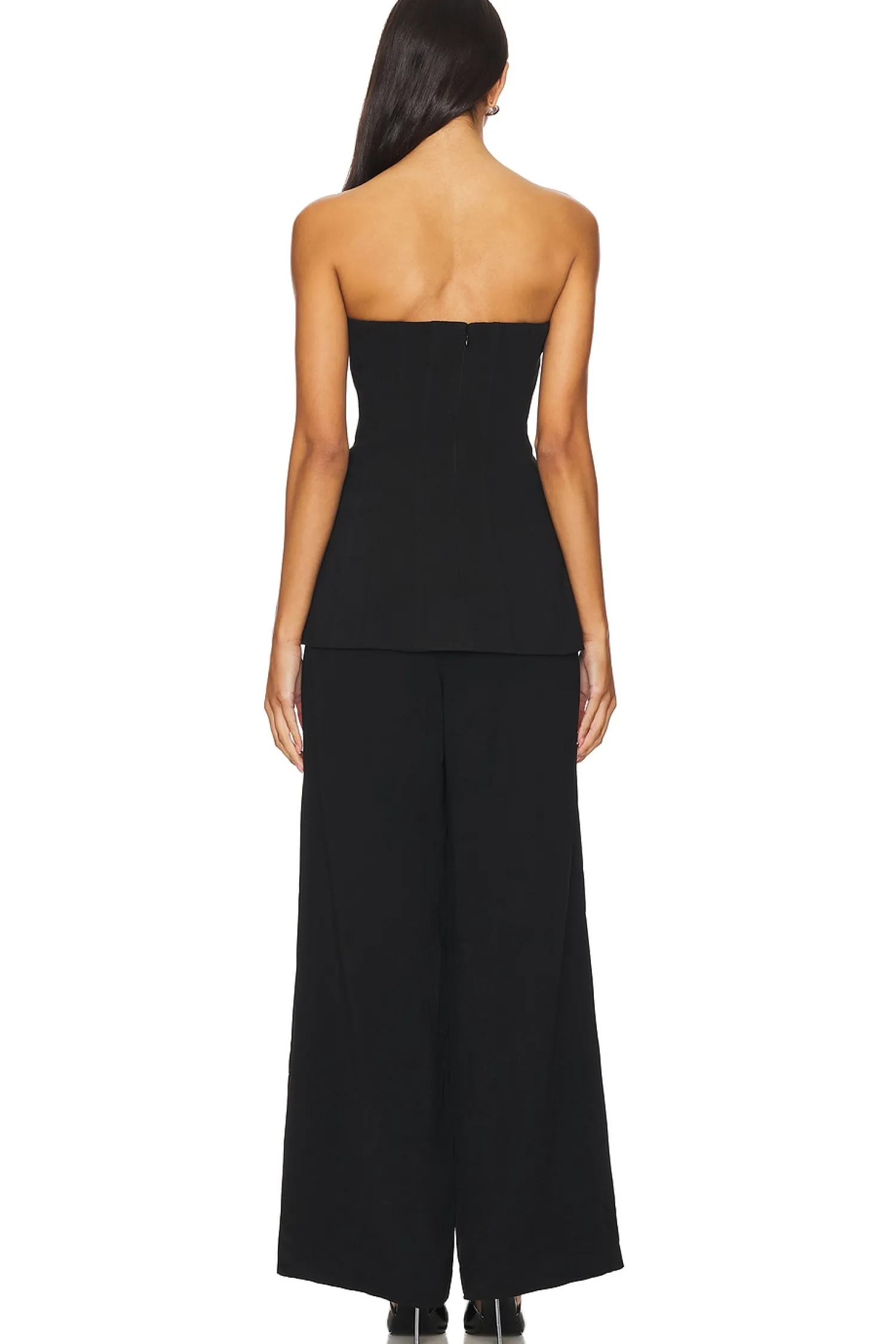 Women self-portrait Jumpsuits>Bandeau Crepe Jumpsuit