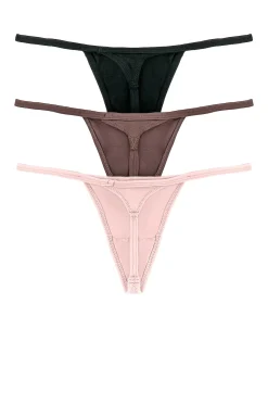 Women Privacy Please Lingerie & Sleepwear>Belinda G String 3 Pack