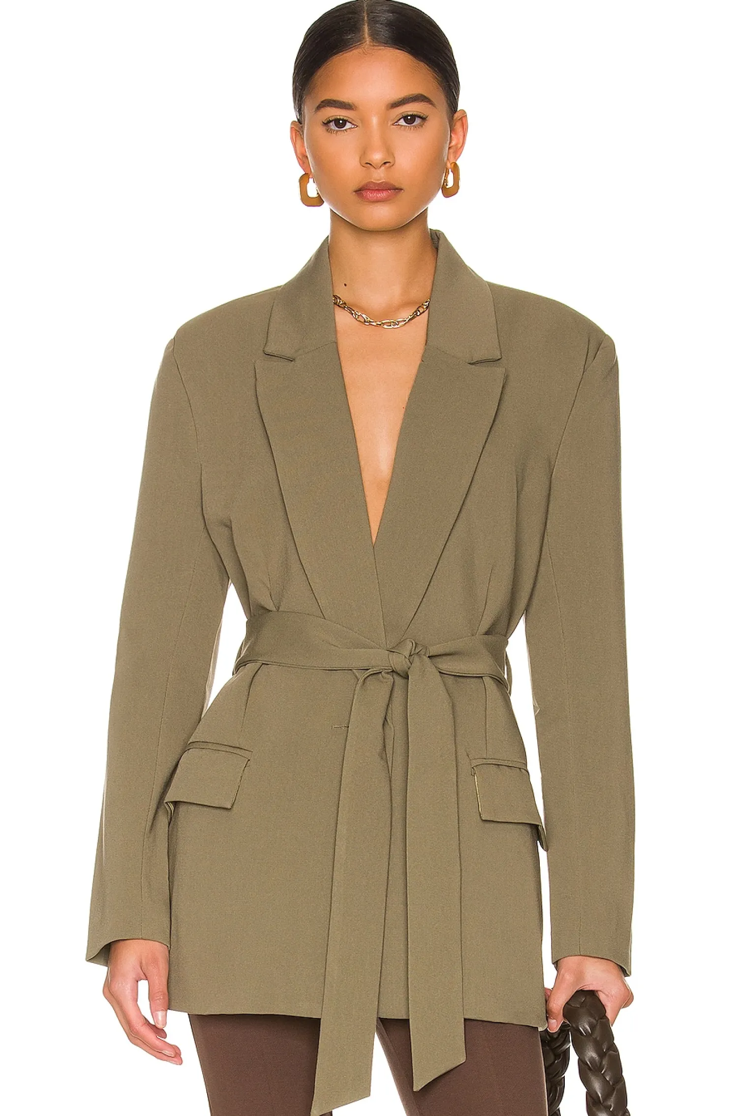 Women Bardot Jackets & Coats>Belted Blazer