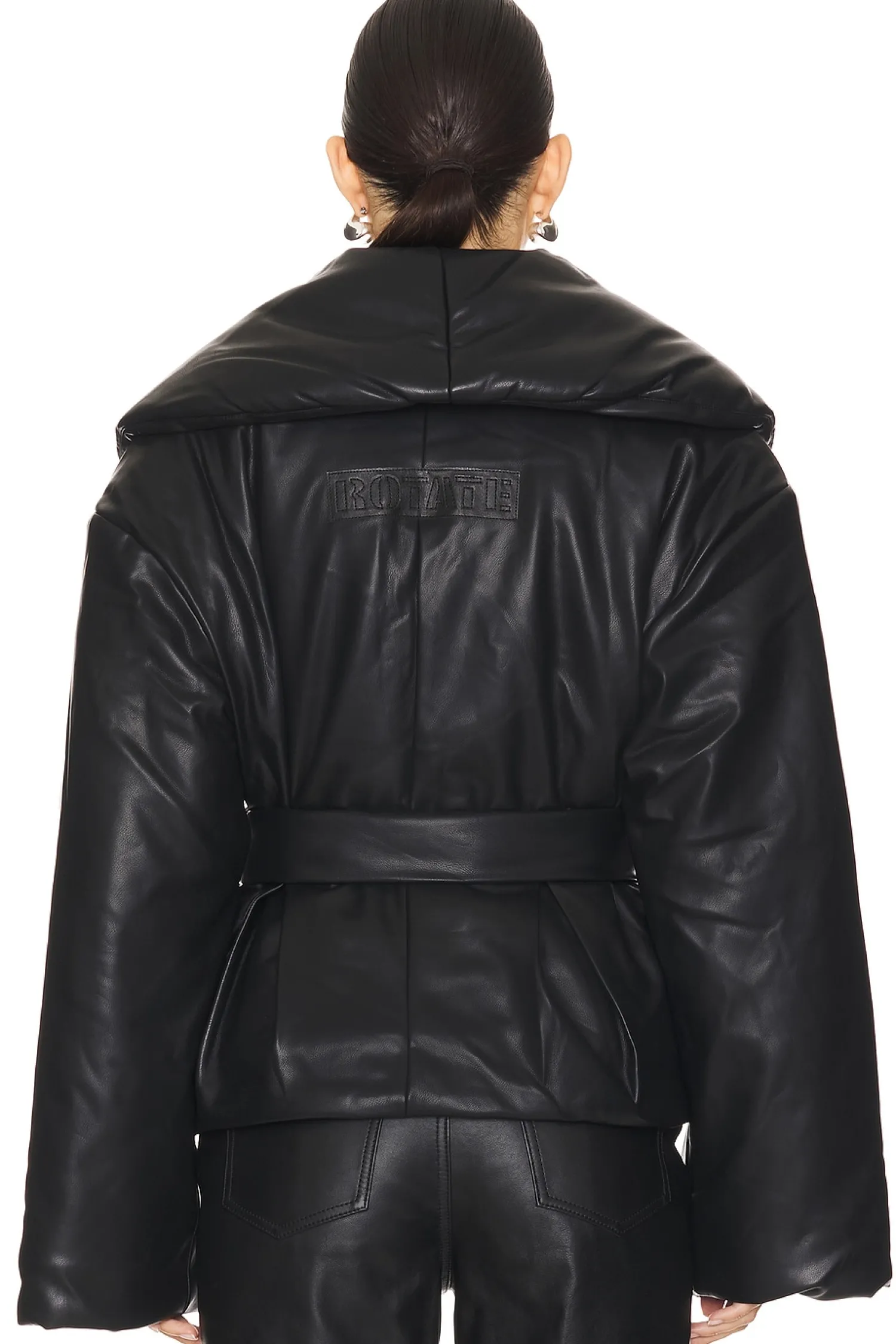 Women ROTATE Jackets & Coats>Belted Puffer Jacket