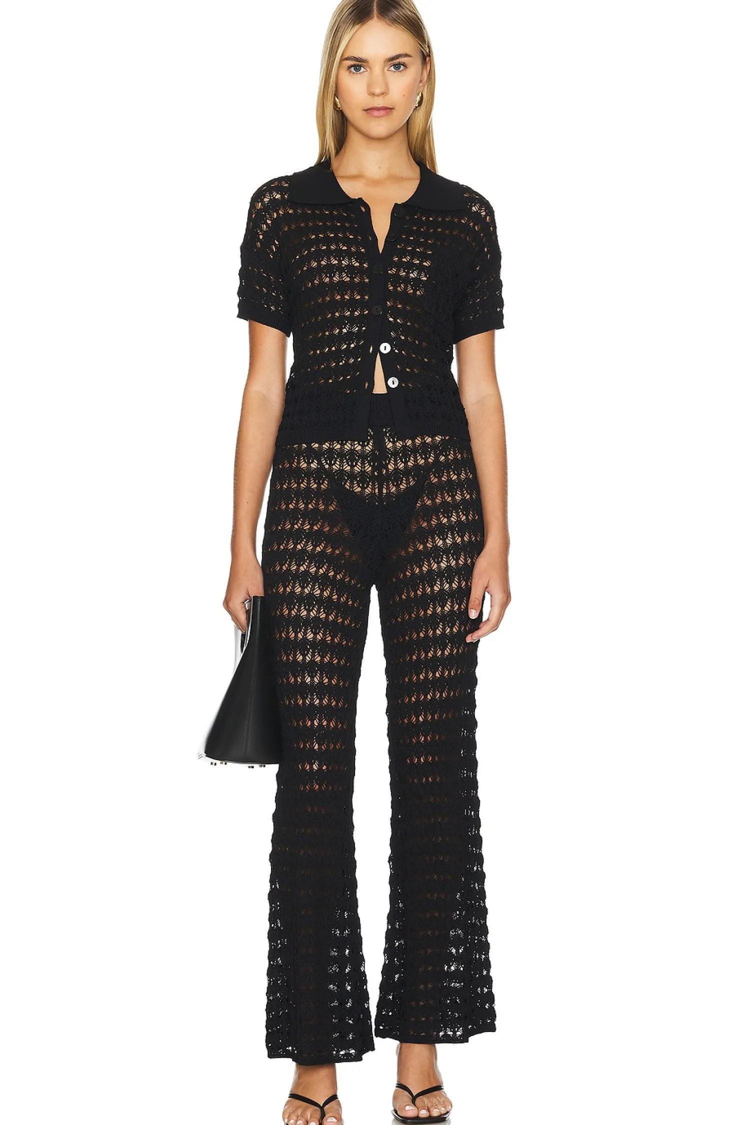 Women LNA Pants|Matching Sets>Bianca Crochet Pant