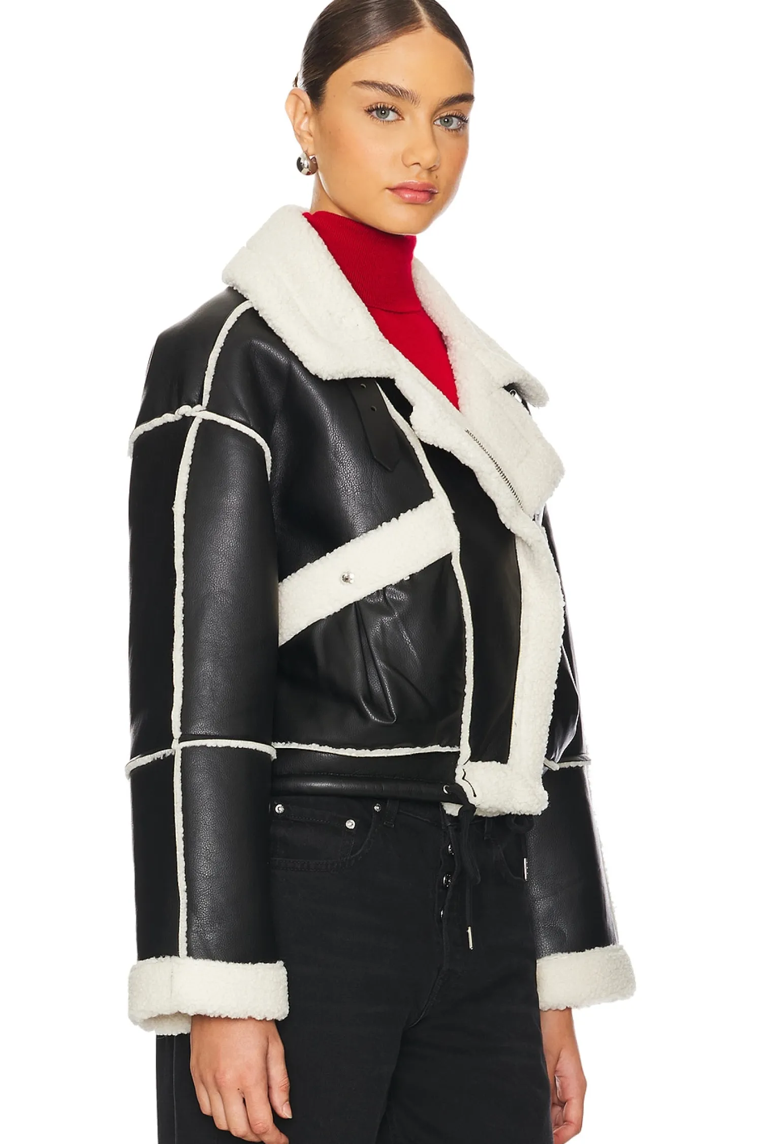 Women BLANKNYC Jackets & Coats>Black & White Jacket