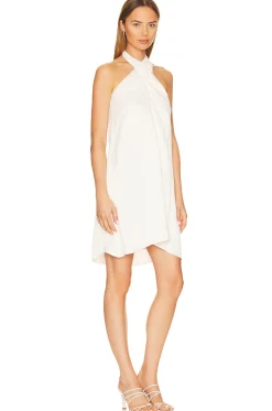 Women Bobi Dresses>Black High Neck Halter Mini Dress