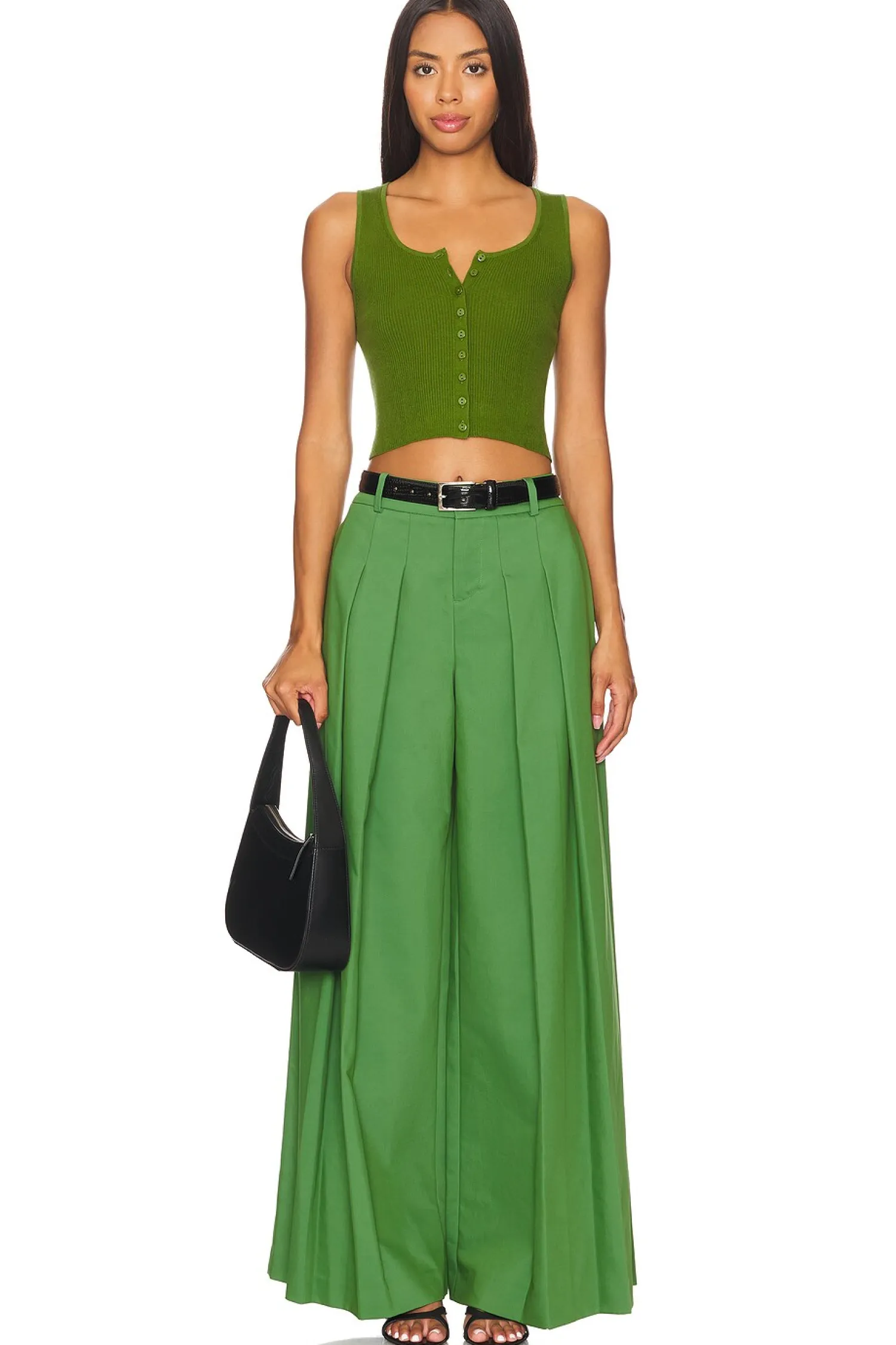 Women Alice + Olivia Pants>Blaire Ultra Low Rise Pleated Pant