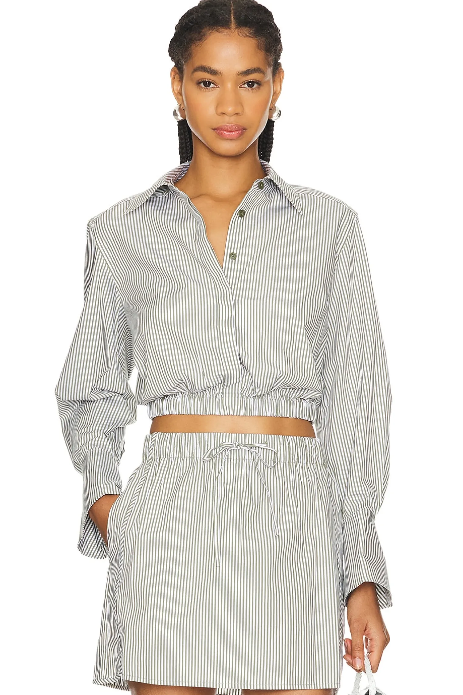 Women SIMKHAI Matching Sets>Blythe Button Down Top