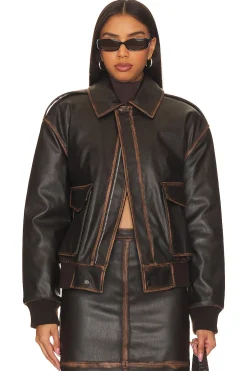 Women L'Academie Jackets & Coats>Bo Faux Leather Jacket