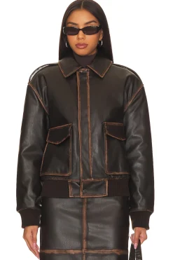 Women L'Academie Jackets & Coats>Bo Faux Leather Jacket