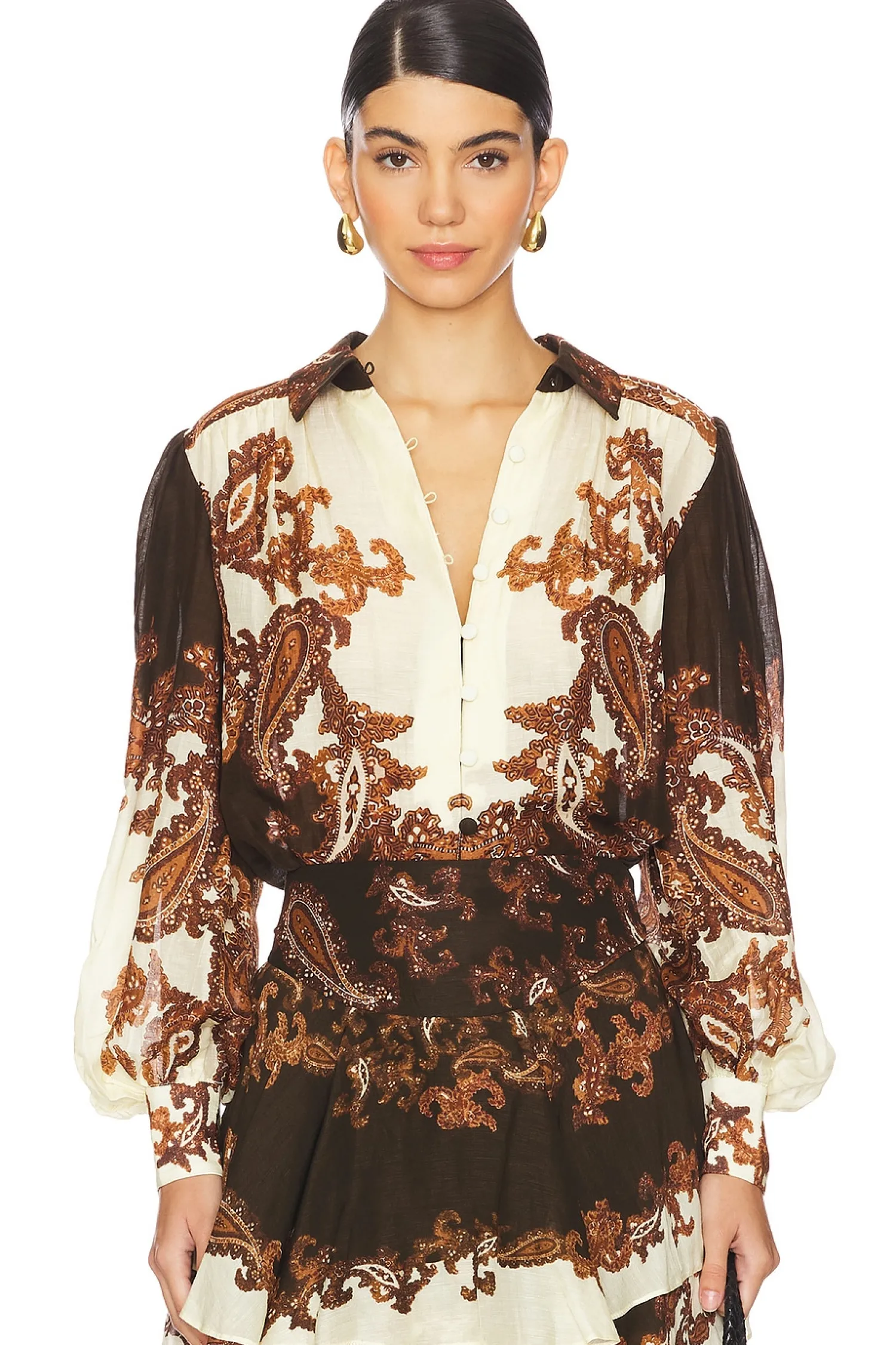 Women HEMANT AND NANDITA Matching Sets>Boho Shirt