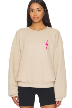 Women Aviator Nation Loungewear>Bolt 2 Relaxed Crewneck Sweatshirt