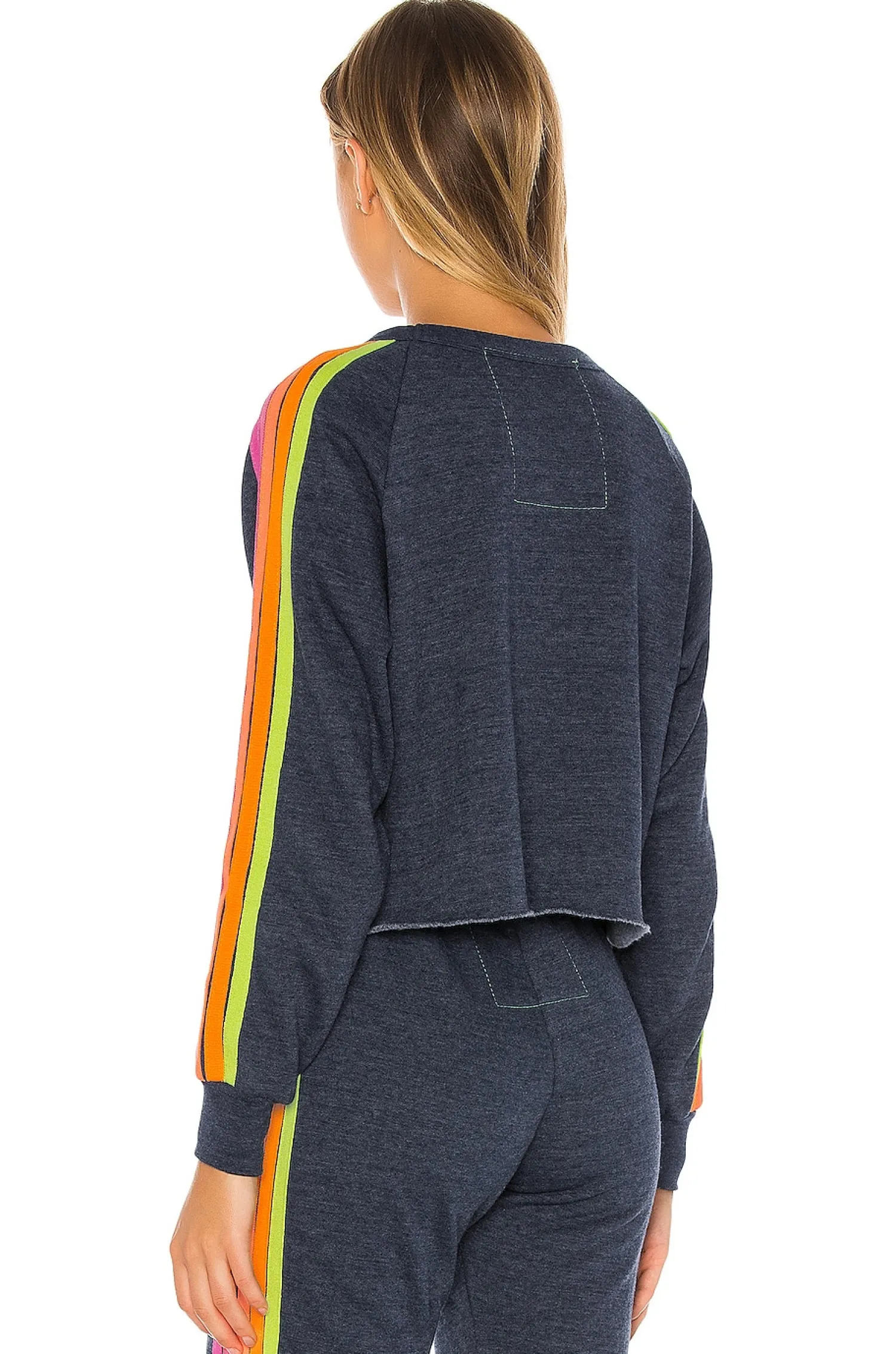 Women Aviator Nation Loungewear>Bolt Cropped Classic Crewneck