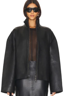Women REMAIN Jackets & Coats>Bonded Leather Jacket