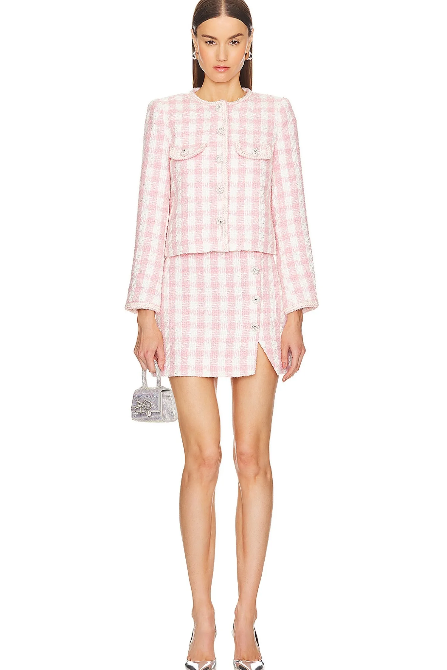 Women self-portrait Matching Sets>Boucle Mini Skirt