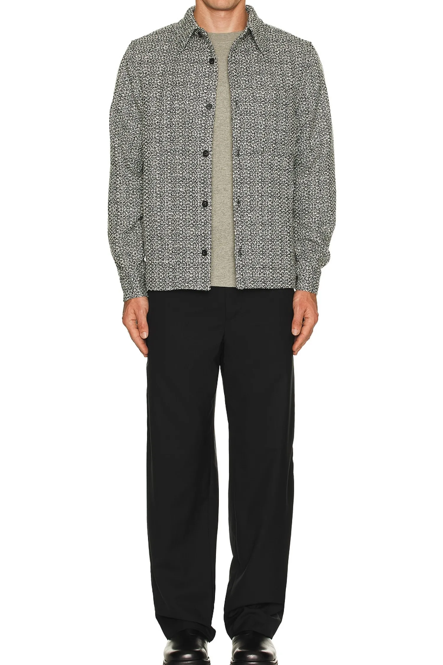 Women WAO Jackets & Coats>Boucle Tweed Shirt Jacket