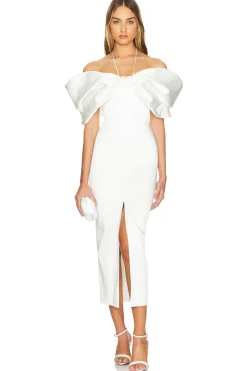 Women RASARIO Dresses>Bow Embellished Midi Dress
