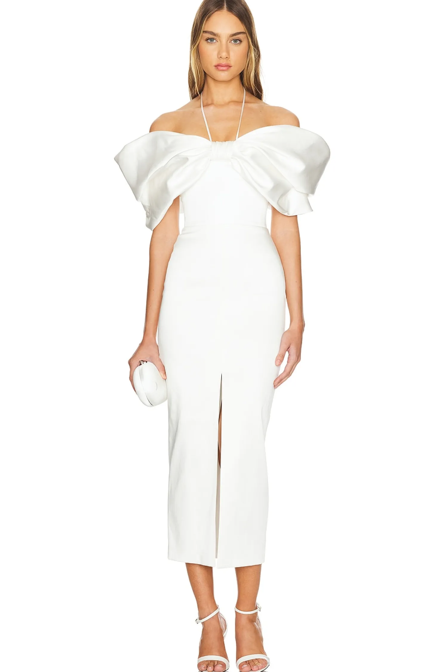 Women RASARIO Dresses>Bow Embellished Midi Dress