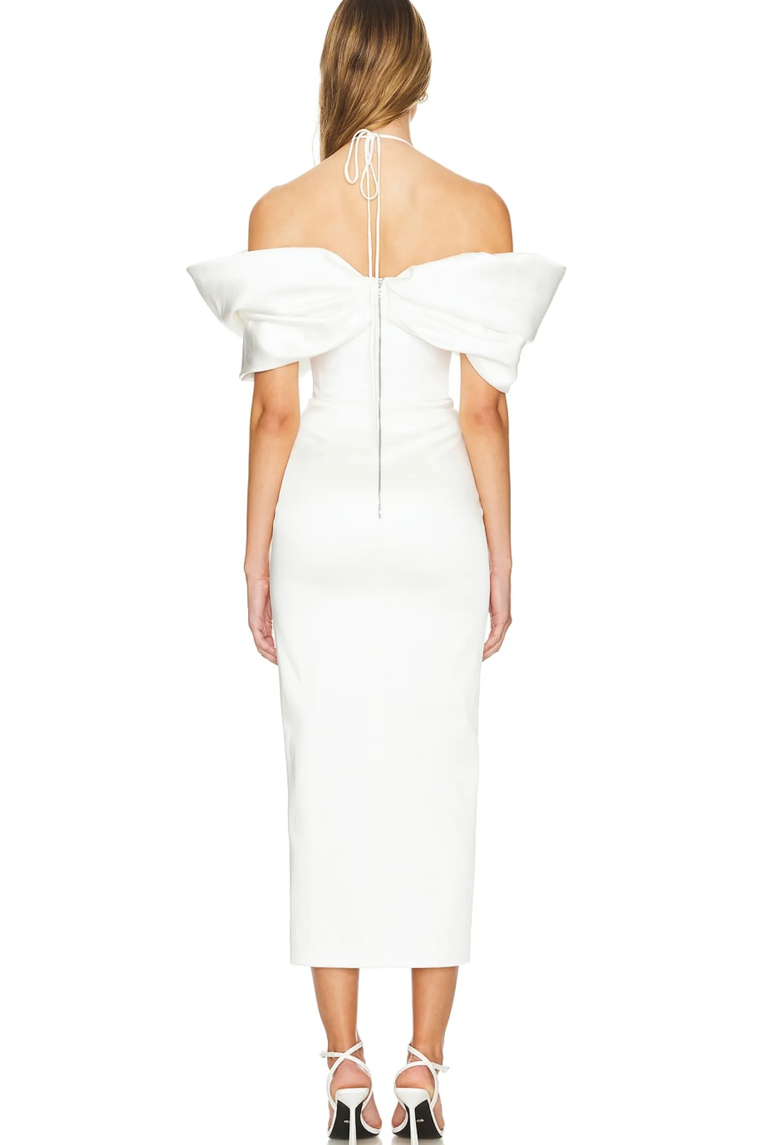 Women RASARIO Dresses>Bow Embellished Midi Dress