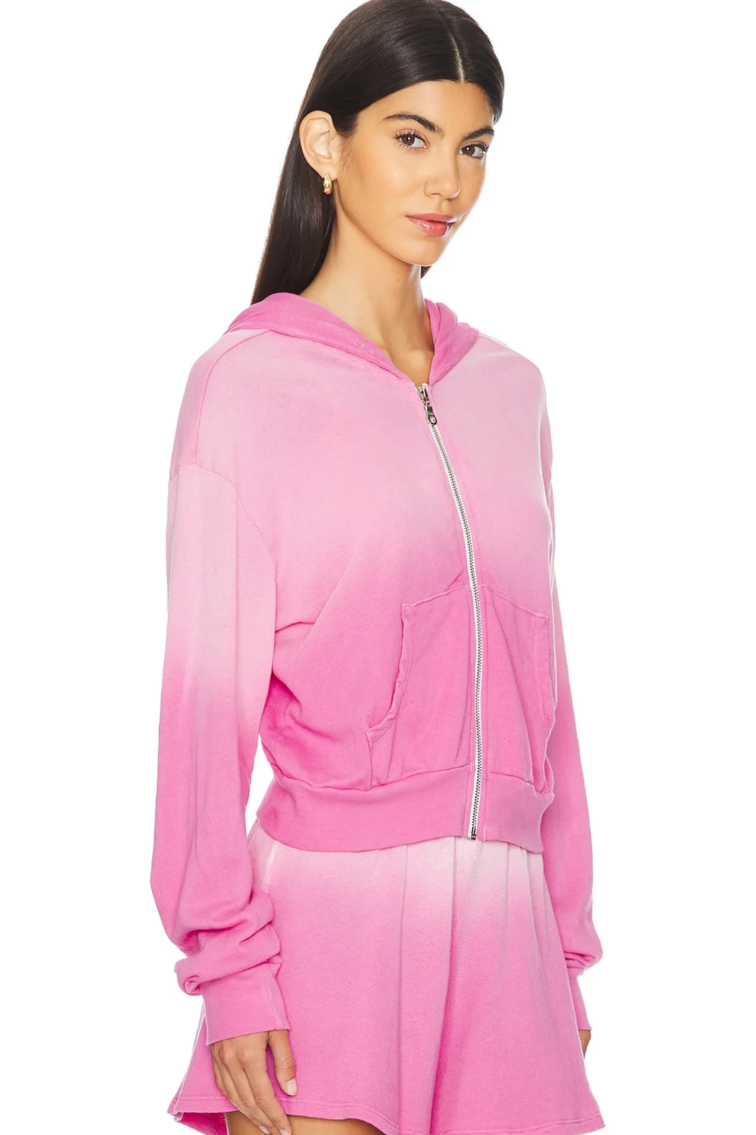 Women Michael Lauren Loungewear>Bowman Crop Zip Up