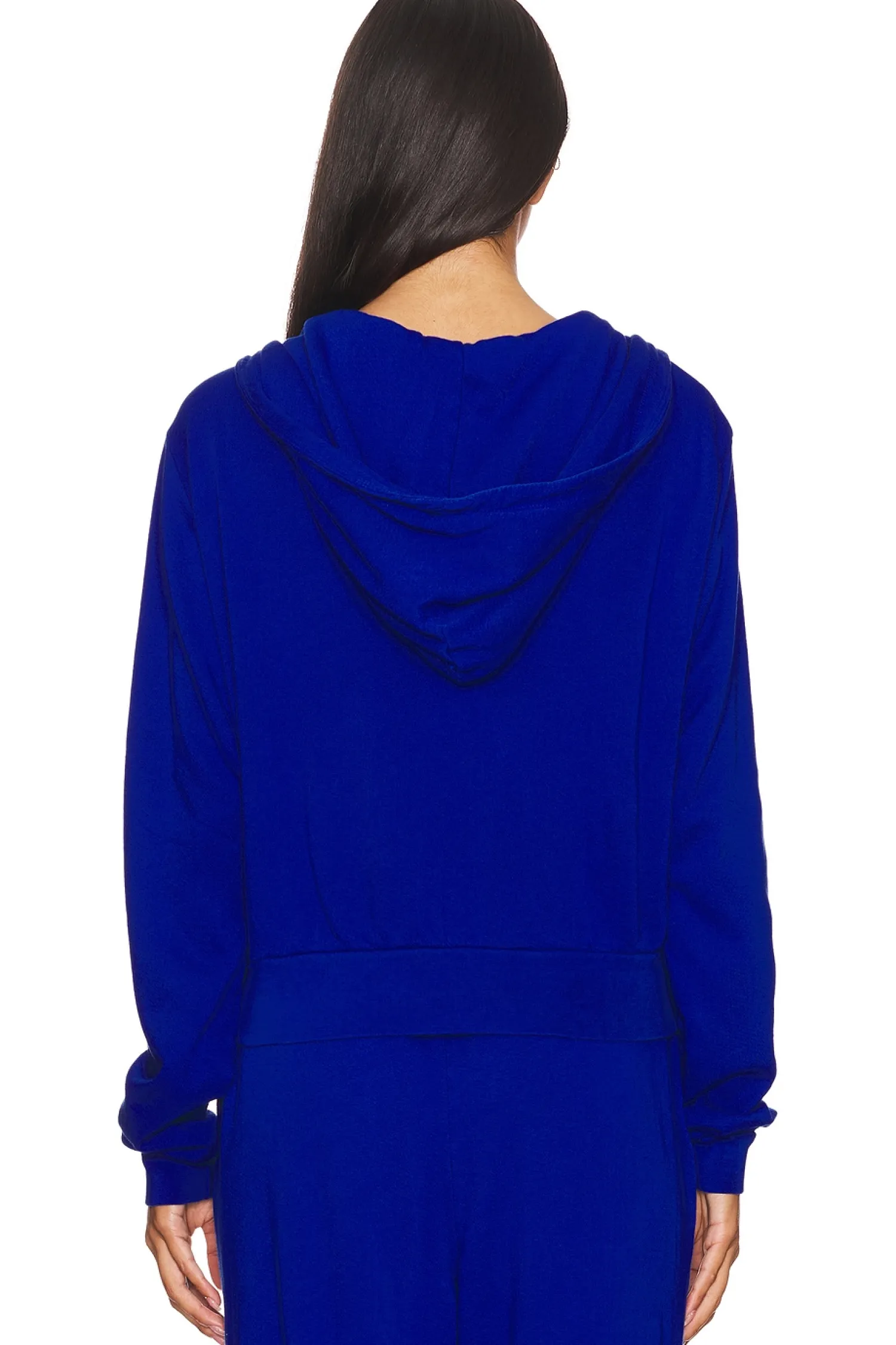 Women Michael Lauren Loungewear>Bowman Crop Zip Up Hoodie