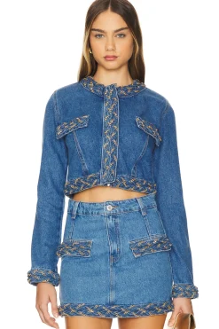 Women PatBO Matching Sets|Jackets & Coats>Braided Cropped Jacket