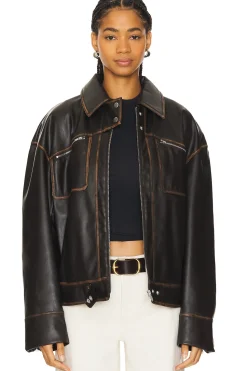 Women Lovers and Friends Jackets & Coats>Brinley Faux Leather Jacket